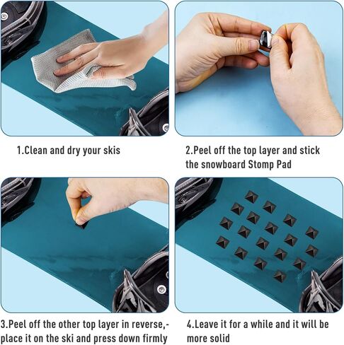 18 قطعة من وسادة ستومب على الجليد على شكل هرم ترصيع على الجليد وقبضة على الجليد ووسادة مضادة للانزلاق وقبضة معدنية على الجليد ووسادة خطوات ذاتية اللصق توفر قبضة إضافية للرجال والنساء في فصل الشتاء على الجليد والتزلج على الجليد in Kuwait