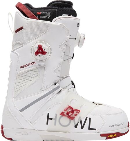 حذاء DC X Howl Phantom BOA للرجال على الجليد باللون الأبيض/الأحمر 10 in Kuwait