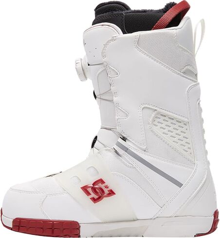 حذاء DC X Howl Phantom BOA للرجال على الجليد باللون الأبيض/الأحمر 10 in Kuwait