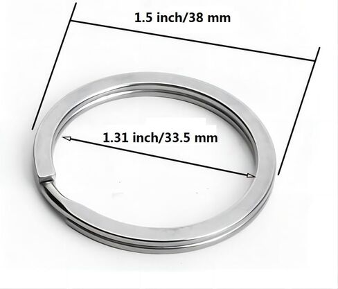 Bamboo's Grocery LoKii 50 Pcs 2 Inches Split Key Rings Bulk, Metal Keychain Rings, Silver in Saudi Arabia