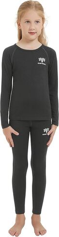 Girl Kids Merino Wool Base Layer Set Top and Bottom Thermal Underwear in Saudi Arabia