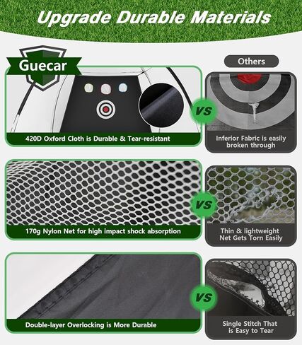 Golf Net, 10x7ft Golf Practice Net with Tri-Turf Golf Mat, All in 1 Home Golf Hitting Aid Nets for Backyard Driving Chipping Swing Training with Target/Mat/Balls/Tee/Bag - Gift for Men/Golf Lovers in Kuwait