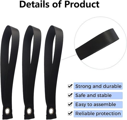 6 قطع من الأشرطة الحلقية للغطاء، نقاط مرساة، أشرطة حلقة سريعة، أشرطة مرساة لأغطية السيارات، مثالية لسحب الزورق أو قوارب الكاياك على الشاحنة، وسيارات الدفع الرباعي، والسيارة in Kuwait