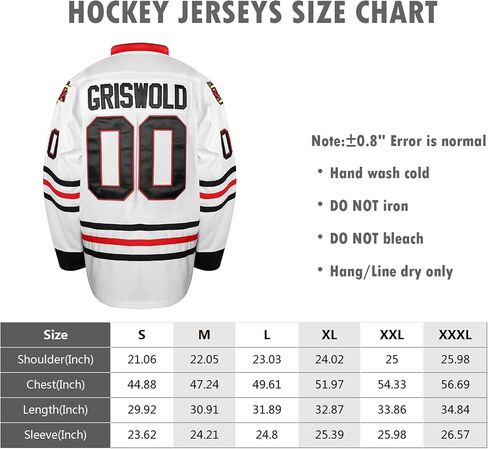 Griswold Hockey Jersey - #00 X-Mas Movie Hockey Jerseys Stitched Letters Numbers for Husband Father Size S-XXXL in Saudi Arabia