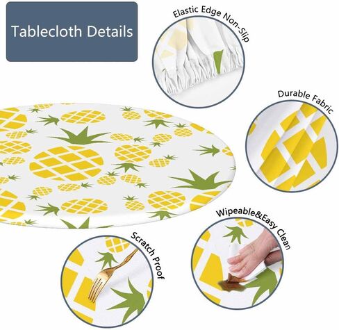 Vinyl Record Round Tablecloths Elastic Edged Red Black White Ring Art Music Tablecloths Washable Reusable Tablecloths for Kitchen Picnic Party 40-44 inch in Saudi Arabia