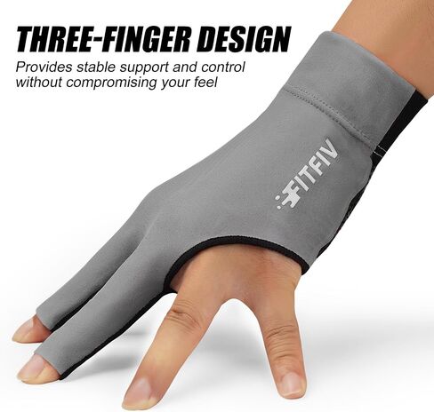 Billiards Glove Professional 3-Finger Pool Glove for Left Hand, Snooker Cue Gloves for Men and Women in Saudi Arabia
