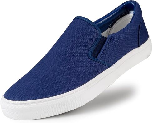 Men's Sneakers Classic Low Top Slip On Shoes Wide Canvas Skate Loafers Sneakers with Soft Insole Causal Dress Shoes for Men Comfortable Walking Shoes Slip on Sneakers for Men in Saudi Arabia
