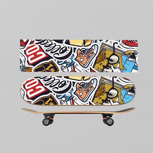 Skateboard Grip Tape, Black Griptape Sheet 9 x 33 Inch, Non Slip Bubble Free Skateboard Sandpaper, Scooter Grip Tape (Book) in Saudi Arabia
