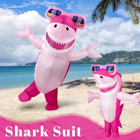 Foaincore Inflatable Shark Costumes for Adults Halloween Costumes Shark Air Blow up Fancy Costume for Cosplay Part in Saudi Arabia