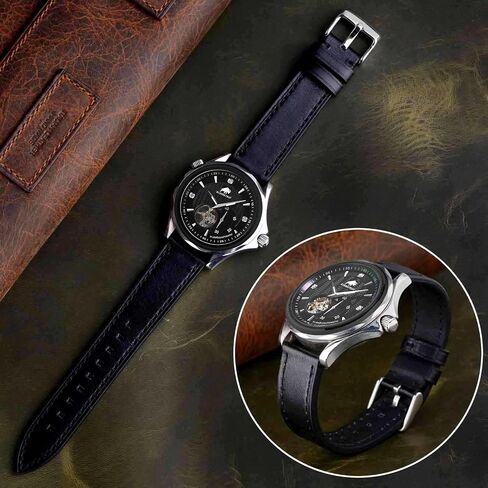 BISONSTRAP Leather Watch Straps, Saddle Style Replacement Band for Men and Women-18mm 19mm 20mm 21mm 22mm in Saudi Arabia