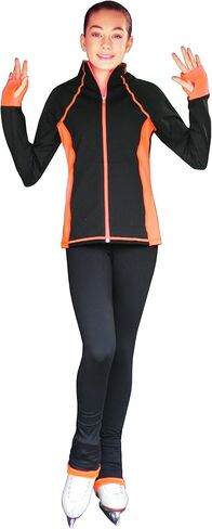 ChloeNoel JS792 Color Contrast Elite Figure Skating Jacket w/Pockets & Thumb Holes in Saudi Arabia