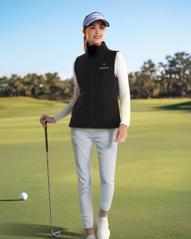 Venustas Women's Heated Softshell Vest with Battery, Slim Fit Water-Resistant Heated Vest for Outdoor Hiking Golf in Saudi Arabia
