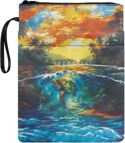 AFPANQZ Flower with Black Cats Book Sleeve Cover Hardcover Book Sleeve Protector Pouch Washable Washable Fabric Book Sleeve Portable Book Cover Pouch with Front Pocket Zipper in Saudi Arabia