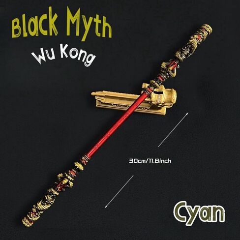 Black Myth: Wukong Weapon Bronzecloud Ruyi Staff Martial Arts Bo Staffs Game Collection Desk Room Decoration Backpack Pendant Gift（30cm/11.8inchs） in Saudi Arabia