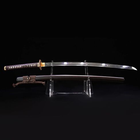 ShadowDancer Handmade Full Tang Katana Sword - Authentic L6 Steel Blade with Real Hamon, Clay Temper, and Sharp Edge - Perfect for Iaido, Martial Arts Practitioners, and Collectors in Saudi Arabia