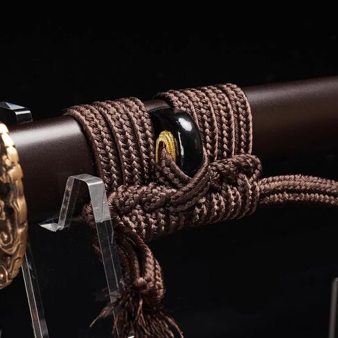 ShadowDancer Handmade Full Tang Katana Sword - Authentic L6 Steel Blade with Real Hamon, Clay Temper, and Sharp Edge - Perfect for Iaido, Martial Arts Practitioners, and Collectors in Saudi Arabia