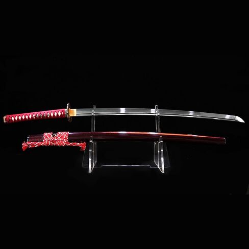 ShadowDancer Handmade Full Tang Katana Sword - Authentic L6 Steel Blade with Real Hamon, Clay Temper, and Sharp Edge - Perfect for Iaido, Martial Arts Practitioners, and Collectors in Saudi Arabia