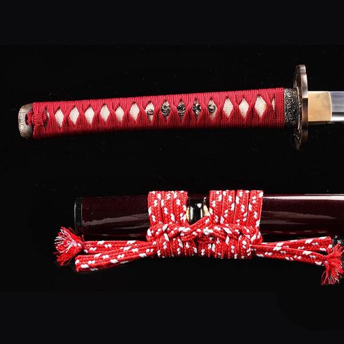 ShadowDancer Handmade Full Tang Katana Sword - Authentic L6 Steel Blade with Real Hamon, Clay Temper, and Sharp Edge - Perfect for Iaido, Martial Arts Practitioners, and Collectors in Saudi Arabia