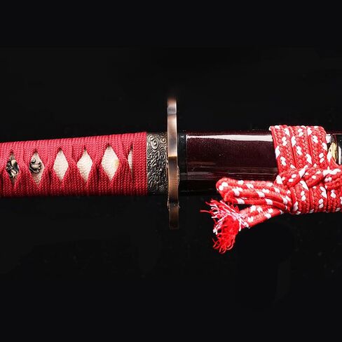 ShadowDancer Handmade Full Tang Katana Sword - Authentic L6 Steel Blade with Real Hamon, Clay Temper, and Sharp Edge - Perfect for Iaido, Martial Arts Practitioners, and Collectors in Saudi Arabia