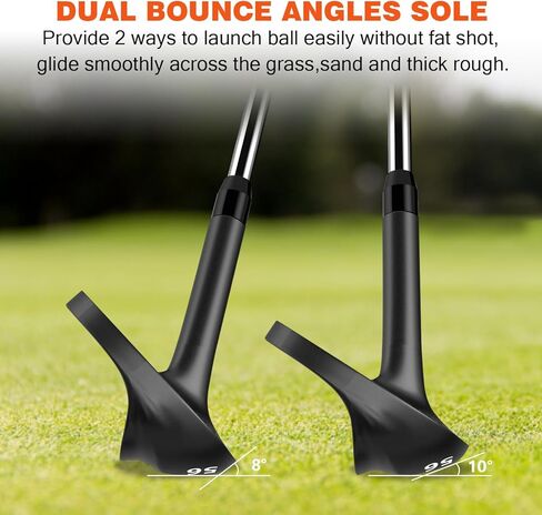MAZEL Men Golf Wedges 48/50/52/54/56/58/60 درجة فجوة اليد اليمنى إسفين رمل إسفين لوب إسفين - إسفين فردي لنادي الجولف وجه مطحون لأقصى دوران in Kuwait