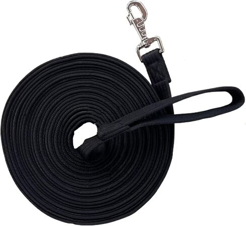 Horse Training Lunge Line with Alloy Trigger Buckle for Accurate Equestrian Training of 32.8 ft(10 Meters)-Black in Kuwait