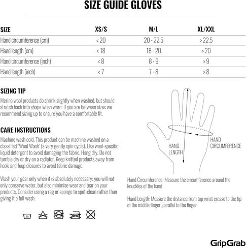 GripGrab Merino-Wool Thermal Full Finger Liner Gloves Touchscreen-Compatible Knitted Inner Under Cycling Everyday-Life in Saudi Arabia