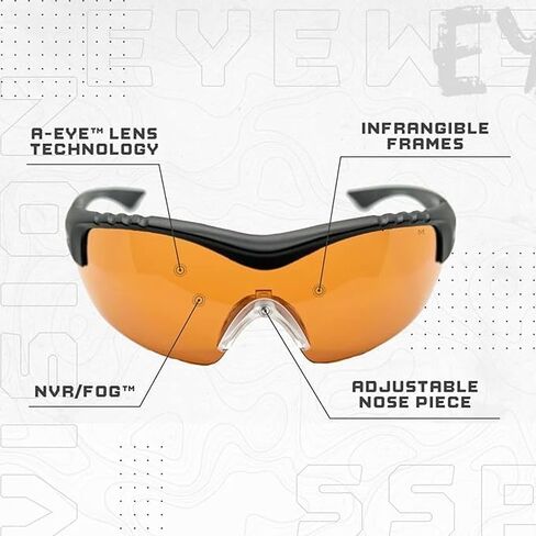 مجموعة نظارات SSP Eyewear Methow للرماية، تتضمن 3 عدسات، وحافظة صلبة، وحقيبة من الألياف الدقيقة، وإطار نظارة باللون الأرجواني in Saudi Arabia