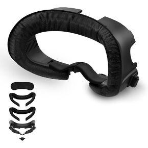APEXINNO Wider Facial Interface with 2 Large Breathable Face Pad for Meta Quest 3 Accessories Soft PU Face Cushion with Anti-Leakage Nose Pad Guard for Vr Headset Oculus Quest 3