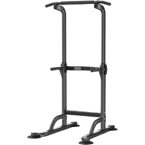 Power Tower Dip Station Pull Up Bar for Home Gym Adjustable Height Strength Training Workout Equipment,Pull Up Bar Station