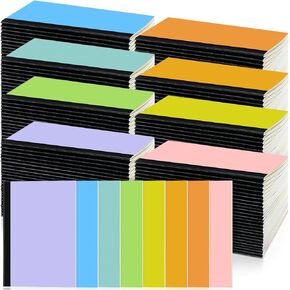 40 Pcs A5 Pastel Notebooks Composition Notebooks Bulk (5.5 x 8.3") Lined Journal 8 Sugar Color Coated Paper Notebook 60 Pages Travel Journals for Kids Women Girls, School Office Supplies(Mixed Color)
