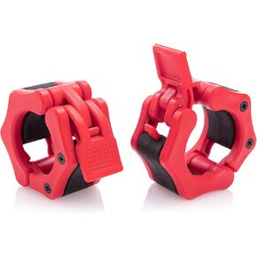 Olympic Barbell Clamps Collars Quick Release Pair Weight Clips for 2 inch Barbell BLACK