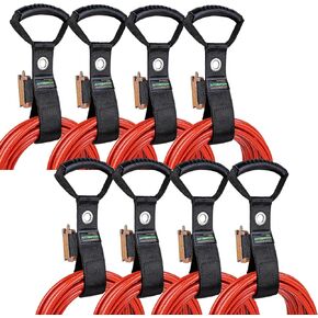2 Pack E-Track Extension Cord Organizer, Storage Straps, Heavy Duty Storage Strap for Cords, Hoses, Ropes, Cables Organized On E-Track, E-Track Accessories (Black)