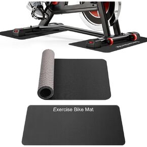 TOBWOLF 2PCS Non-Slip Mat Compatible with Peloton Bike, Concept 2 Rowing Machine, Exercise Bike Mat, Treadmill Mat for Carpet & Hardwood Floors, Workout Mat for Bike Trainer, Stationary Spin Bike