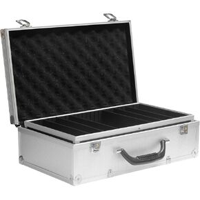 Poker Chip Case Double Layer Aluminum Case Professional Texas Hold'em Poker Chip Storage Solution Durable Construction for Optimal Protection for Tournaments Poker Games (1000pcs Chips Capacity)