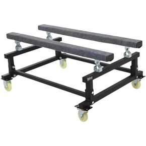 Universal Jet Ski Stand, Adjustable Width, 1000 lbs., with 4 Casters & 2 Brakes, 20 Inches Tall, Jet Ski Trolley, Carpeted Textile Scratches（Black）