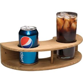 Whitecap 63218 Teak 2 Glass Drink Rack (Curved)