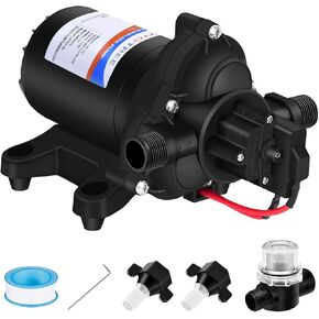 YOUNGTREE RV Fresh Water Pump 12V 3.5 GPM 45PSI On Demand 12Volt Small Water Transfer Spray Pump with Pressure Switch for Pool Draining RV Marine sprayer Garden