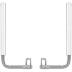 JY PERFORMANCE Boat Trailer Guide-ons, 40"/48" Adjustable, Rustproof Electro-Galvanized Steel Trailer Guide ons, Trailer Guides with White PVC Pipes, for Ski Boat, Fishing Boat, Sailboat Trailer 2PCS