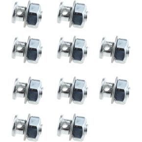 10PCS 12.5mm Brake Cable Adjuster Clip Bicycle Cantilever Brake Foot Bolt with Nut and Washer for Motorbike Brakes and Lock