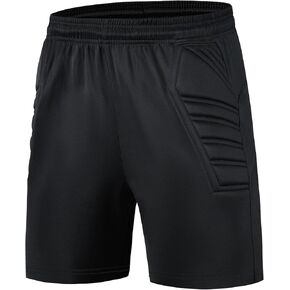 Youth Padded Soccer Goalie Shorts Sweat-Wicking Protective Goalkeeper Shorts Uniform for Boys Men