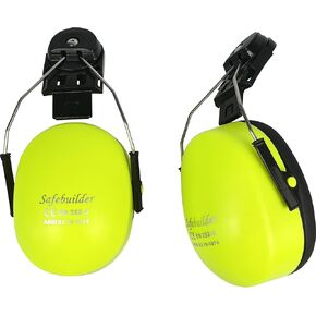 SAFEBUILDER 30dB Ear Muffs Hard Hats Type Safety Earmuffs For Safety Helmet Noise Cancelling Earmuffs Noise Reduction