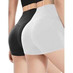 Buauty Biker Shorts Women - 2.5" High Waisted Tummy Control Workout Gym Spandex Booty Yoga Volleyball Shorts