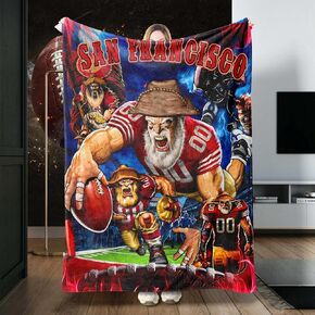 City Classic Football Throw Blanket Football Team Fan Gifts Soft Fleece Flannel Throw Blanket 60x50Inches Style1
