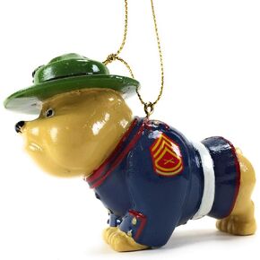 Kurt S. Adler U.S. Marine Corps Resin Bulldog Ornament MC2181 New
