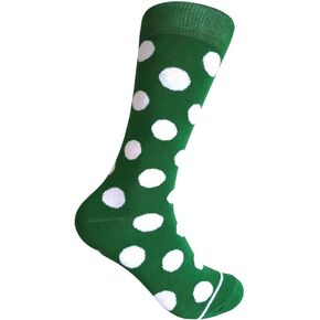 Triple M Plus Men's Mid Calf Green Dress socks,One size fits most men; Sock Size 10-13.