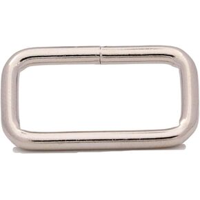 Generic Metal Silvery Rectangle Buckle 1" X 0.4" Inside Dimension for Strap Keeper Pack of 25