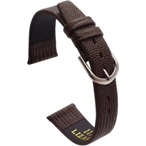 Lizard Grain Watch Strap Black and Brown Calf Genuine Leather 12mm 14mm 16mm 18mm 19mm 20mm 21mm Watchband Thin Soft Watch Band For Woman or Man