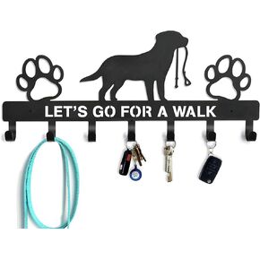 Dog Leash Holder for Wall - Leash Holder Wall Mount 15"x8" - Key Holder for Wall Decorative - Key Rack Gift for Dog Lovers - Dog Leash Hooks for Wall - Dog Mom Gifts for Women