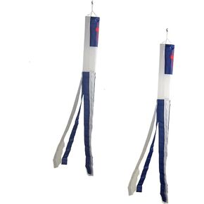 Christian Flag WindSock 2 Pack Stripes Wind Socks For Yard And Garden Flag,Front Porch Hanging Waterproof Suitable For Every Season,60Inch.