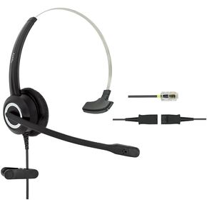 RJ9 Cisco Corded Office Phone Headset HD Voice for Cisco IP Phones 6851 6861 7945g 7962g 8811 8841 8845 8851 8861 8961 9951 Series Model,Plus 3.5mm Adapter for Smartphone